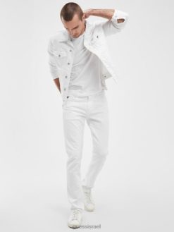 GUESS גברים ג'ינס אקולוגי מחודד F8RV3954 לבוש אופטי לבן