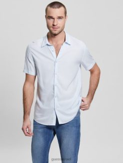 GUESS גברים חולצה מוצקה eco rayon F8RV3997 לבוש בשמים
