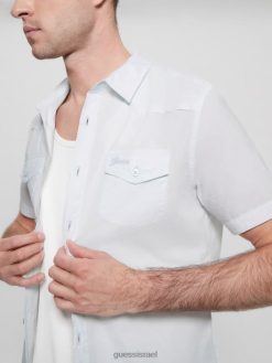 GUESS גברים חולצת נוטינגהאם F8RV3983 לבוש כחול קוטבי