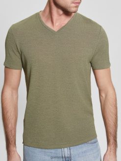 GUESS גברים טי גזה F8RV4010 לבוש זית מאובק