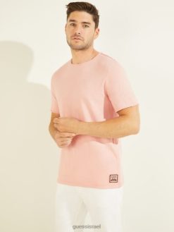 GUESS גברים טי דסטין F8RV4102 לבוש סומק כותנה