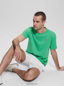 GUESS גברים טי לוגו אקולוגי F8RV4100 לבוש איזון ירוק