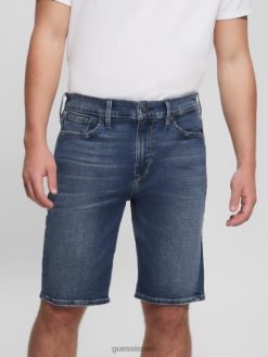 GUESS גברים מכנסיים קצרים דקיקים F8RV4019 לבוש שונית עמוקה