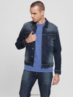 GUESS גברים מעיל דילון אקולוגי F8RV4183 לבוש פליסדות