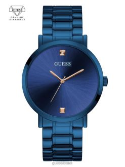 GUESS גברים שעון אנלוגי יהלום F8RV3602 אבזר כְּחוֹל