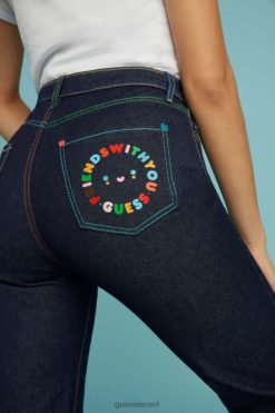 GUESS לִשְׁנֵי הַמִינִים חברים איתך ג'ינס סופר גבוה F8RV161 לבוש לשטוף לשטוף