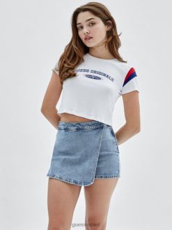 GUESS לִשְׁנֵי הַמִינִים טי תינוק מקורי F8RV1310 לבוש לבן טהור