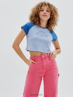 GUESS לִשְׁנֵי הַמִינִים טי תינוק raglan המקוריים F8RV1369 לבוש פארק מים כחול מולטי