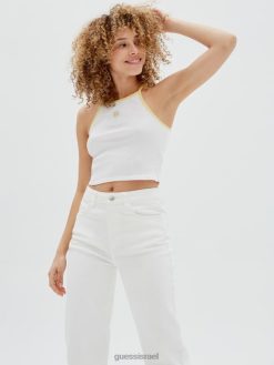 GUESS לִשְׁנֵי הַמִינִים טנק צלצולים מקוריים F8RV1493 לבוש לבן טהור