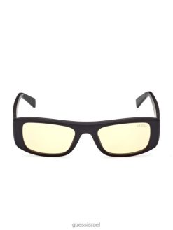 GUESS לִשְׁנֵי הַמִינִים משקפי שמש מלבניים מקוריים F8RV3741 אבזר שָׁחוֹר