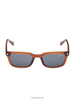 GUESS לִשְׁנֵי הַמִינִים משקפי שמש מלבניים מקוריים F8RV3742 אבזר חום