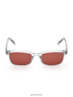 GUESS לִשְׁנֵי הַמִינִים משקפי שמש מלבניים מקוריים F8RV3744 אבזר אפור
