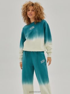 GUESS לִשְׁנֵי הַמִינִים סוודר צווארון מקורי F8RV1797 לבוש capri lake multi