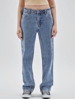 GUESS לִשְׁנֵי הַמִינִים ערכת מקוריים של ג'ינס נגר שטוף חומצה F8RV150 לבוש ללכת חומצה אינדיגו בינונית היה