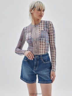 GUESS לִשְׁנֵי הַמִינִים ראשי רשת משובצים מקוריים F8RV1026 לבוש חוף חולי רב