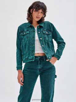 GUESS לִשְׁנֵי הַמִינִים originals x batman ז'קט מובלט אוברסייז F8RV1840 לבוש ללכת חידות לשטוף ירוק