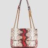GUESS נשים becci python crossbody להמרה F8RV2753 תיקים מולטי אבטיח