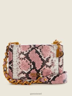 GUESS נשים אבי פיתון crossbody F8RV2978 תיקים פיתון ורוד