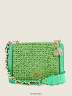 GUESS נשים אביי קש crossbody F8RV2982 תיקים צבע חוט אפור