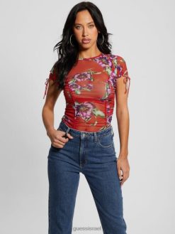 GUESS נשים אקו אמאיה עליונית מצומצמת F8RV975 לבוש טרזה