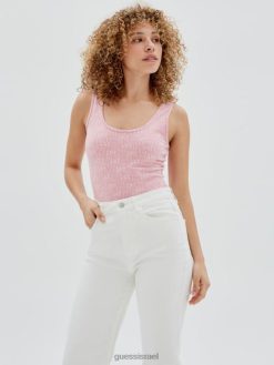 GUESS נשים בגד גוף טנק מקורי F8RV1127 לבוש רב סגול מקסים