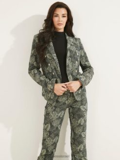 GUESS נשים בלייזר מודפס בהתאמה אישית F8RV241 לבוש grecale