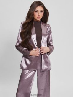 GUESS נשים בלייזר סאטן ברטה F8RV1801 לבוש סגול ורוד