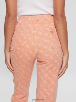 GUESS נשים ג'ינס בהדפס melrose quattro g F8RV290 לבוש מיץ משמש