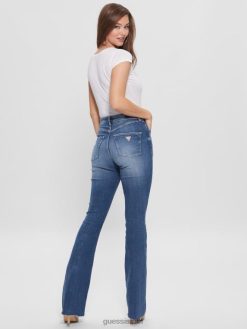 GUESS נשים ג'ינס מתרחב משנות ה-70 אקולוגי פופ F8RV44 לבוש calicycle אמצע