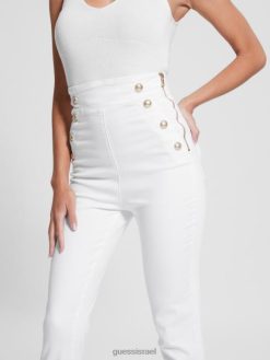 GUESS נשים ג'ינס סקיני גווני F8RV75 לבוש נייר ירח