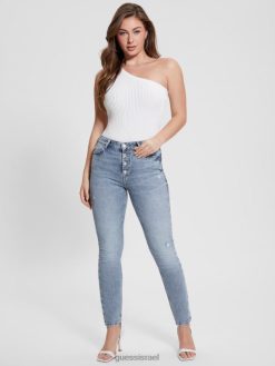 GUESS נשים ג'ינס סקיני חשוף משנת 1981 F8RV5 לבוש תיאטרון