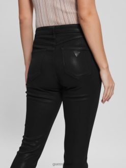 GUESS נשים ג'ינס סקיני מצופה 1981 F8RV246 לבוש מולטי שחור ג'ט