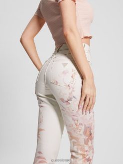 GUESS נשים ג'ינס עם הדפס פרחוני של שנות ה-70 אקולוגי פופ F8RV86 לבוש הרמוניה w