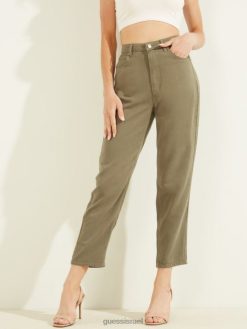 GUESS נשים ג'ינס של אמא F8RV186 לבוש לשטוף באי