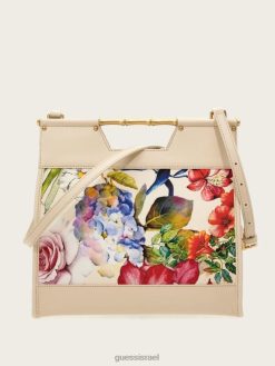 GUESS נשים גם תיק מודפס F8RV3085 תיקים עיתון