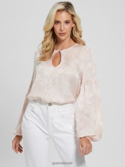 GUESS נשים חולצת אוקיינוס F8RV1540 לבוש בובה ורוד