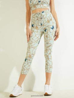 GUESS נשים חותלות דולי אקולוגיות F8RV2490 לבוש שרשרת וצ'ארמס ירוק