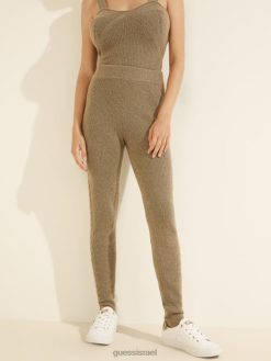 GUESS נשים חותלות סוודר סרינה F8RV2429 לבוש ירוק מדבר