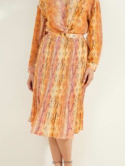 GUESS נשים חצאית האלי F8RV2382 לבוש עור סונורה