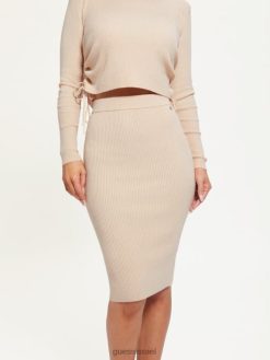 GUESS נשים חצאית סוודר אקו קלייר F8RV2415 לבוש אבק יום