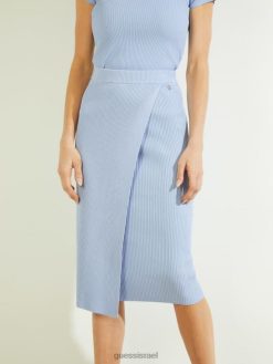 GUESS נשים חצאית סוודר של איווט F8RV2412 לבוש כחול קורונדו