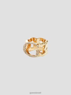 GUESS נשים טבעת rhinestone g F8RV3903 אבזר זהב