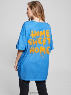 GUESS נשים טי טרקלין ביתי מתוק F8RV1034 לבוש תהילת בוקר רב