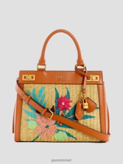 GUESS נשים ילקוט יוקרה של katey straw F8RV3294 תיקים bleu/nautic wah