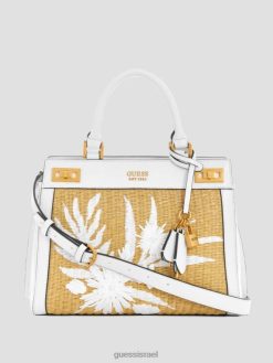 GUESS נשים ילקוט יוקרה של katey straw F8RV3309 תיקים שטיפת שיזוף חדשה