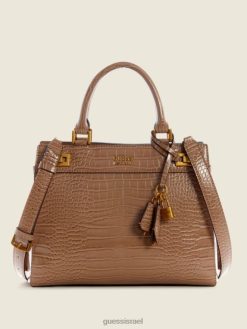 GUESS נשים ילקוט יוקרתי בולט תנין של קייטי F8RV3278 תיקים ירוק שושן