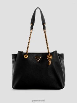GUESS נשים ילקוט כתף חברת becci F8RV3020 תיקים הדפס פרחוני שחור
