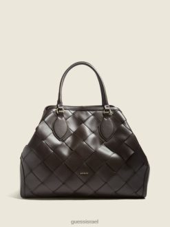 GUESS נשים ילקוט מקסי מעור ג'ורג'יה F8RV3271 תיקים אקונומיקה כהה