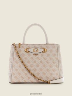GUESS נשים ילקוט סטטוס לוגו izzy F8RV2839 תיקים פְּלָדָה