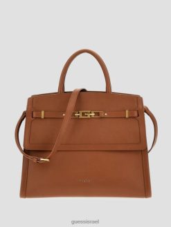GUESS נשים ילקוט עור בינוני של cristina F8RV2828 תיקים קוניאק